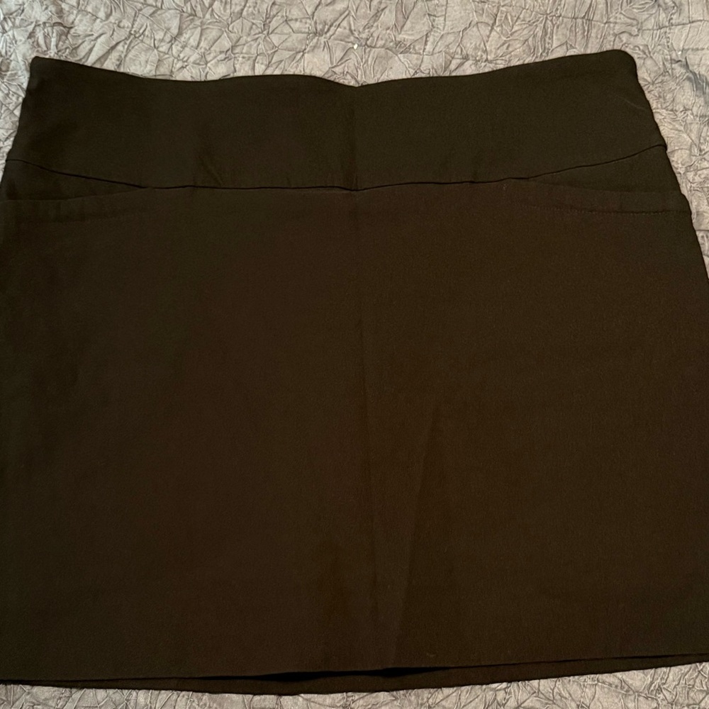S.C.& Co. Black Skort XL Pull-On Stretch Lined Shorts Golf Tennis Casual Soft
